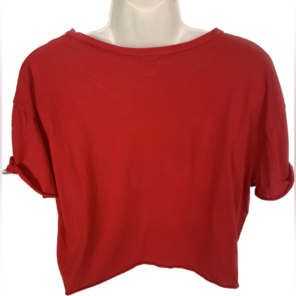 Garage Coca-Cola Coke Brand Logo Red cropped T-shirt Top Women’s G / L Large - Picture 2 of 5